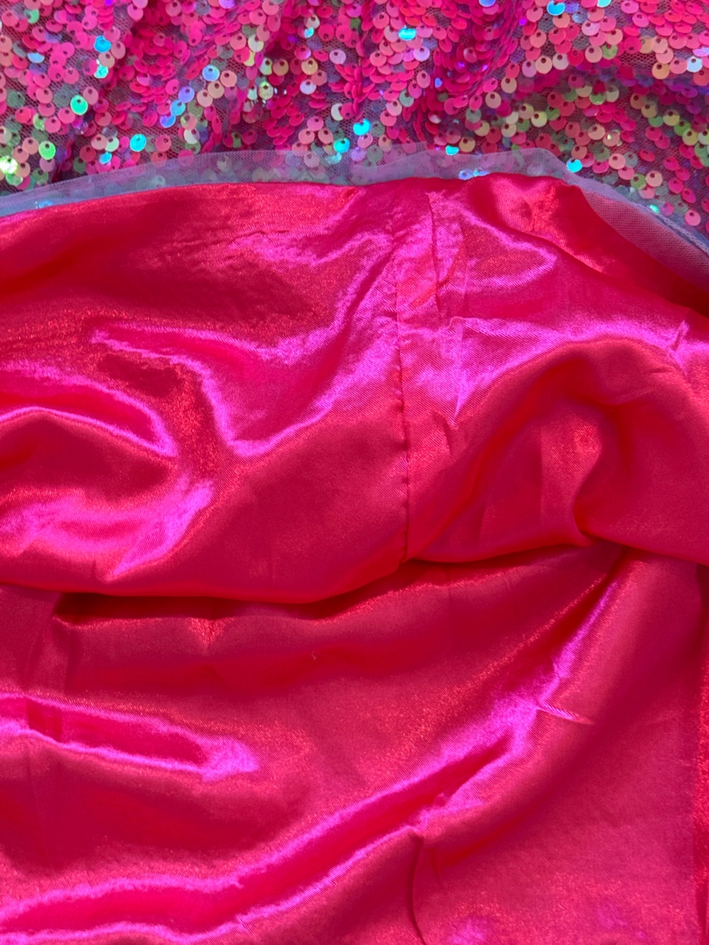 Lola + The Boys Pink Ombre Sequin Dress Short Sleeve Party Sparkle Size Girls 8 - Picture 8 of 11